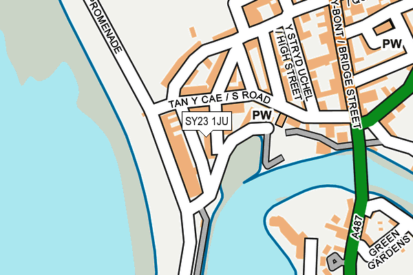 SY23 1JU map - OS OpenMap – Local (Ordnance Survey)