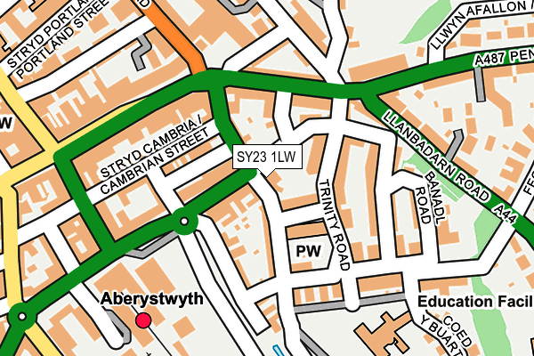SY23 1LW map - OS OpenMap – Local (Ordnance Survey)