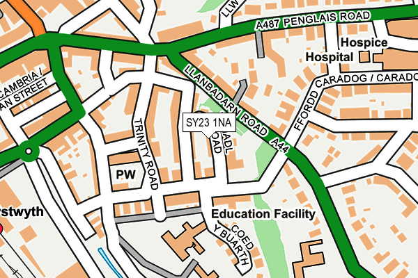 SY23 1NA map - OS OpenMap – Local (Ordnance Survey)