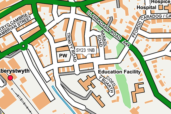 SY23 1NB map - OS OpenMap – Local (Ordnance Survey)