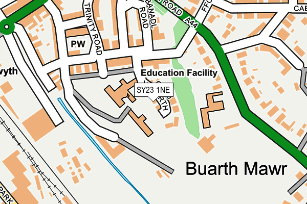 SY23 1NE map - OS OpenMap – Local (Ordnance Survey)