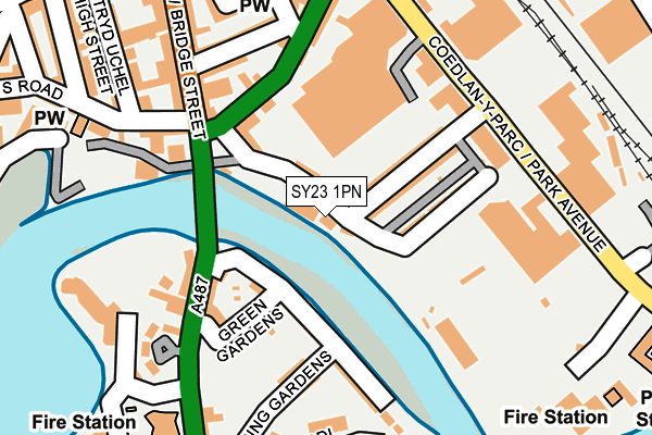 SY23 1PN map - OS OpenMap – Local (Ordnance Survey)