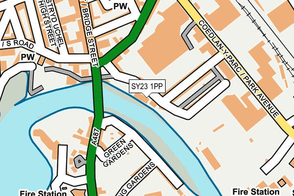 SY23 1PP map - OS OpenMap – Local (Ordnance Survey)