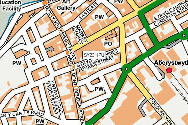 SY23 1PU map - OS OpenMap – Local (Ordnance Survey)