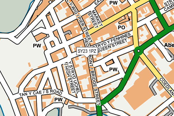 SY23 1PZ map - OS OpenMap – Local (Ordnance Survey)