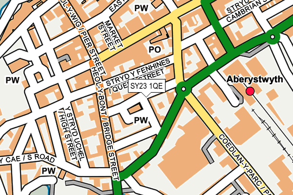 SY23 1QE map - OS OpenMap – Local (Ordnance Survey)