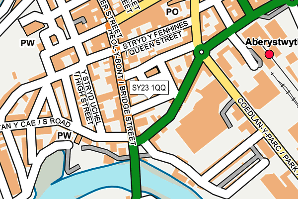 SY23 1QQ map - OS OpenMap – Local (Ordnance Survey)