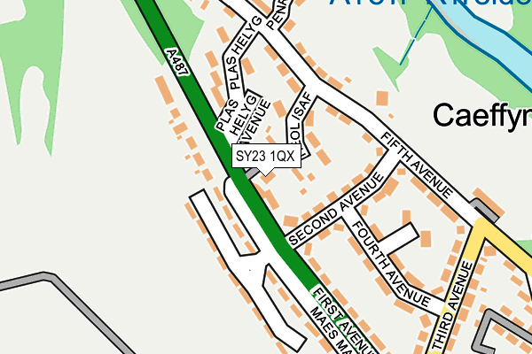 SY23 1QX map - OS OpenMap – Local (Ordnance Survey)