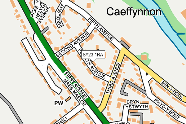 SY23 1RA map - OS OpenMap – Local (Ordnance Survey)