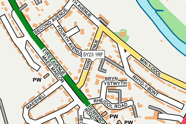 SY23 1RF map - OS OpenMap – Local (Ordnance Survey)