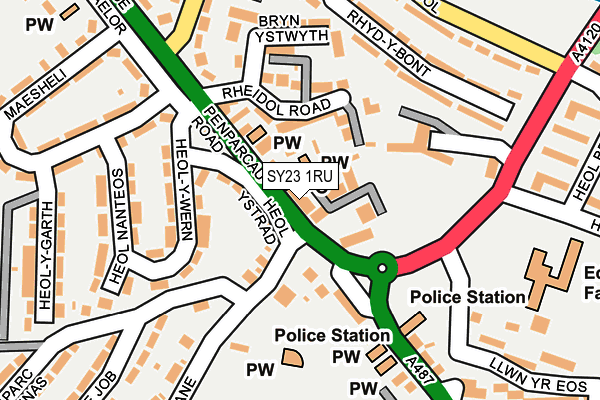 SY23 1RU map - OS OpenMap – Local (Ordnance Survey)