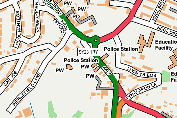 SY23 1RY map - OS OpenMap – Local (Ordnance Survey)