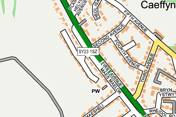 SY23 1SZ map - OS OpenMap – Local (Ordnance Survey)