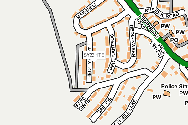 SY23 1TE map - OS OpenMap – Local (Ordnance Survey)