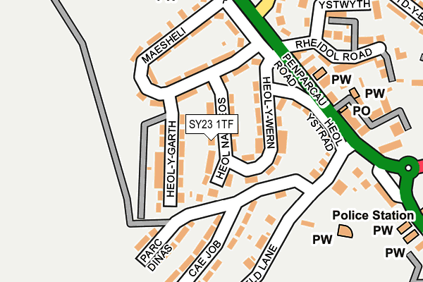 SY23 1TF map - OS OpenMap – Local (Ordnance Survey)