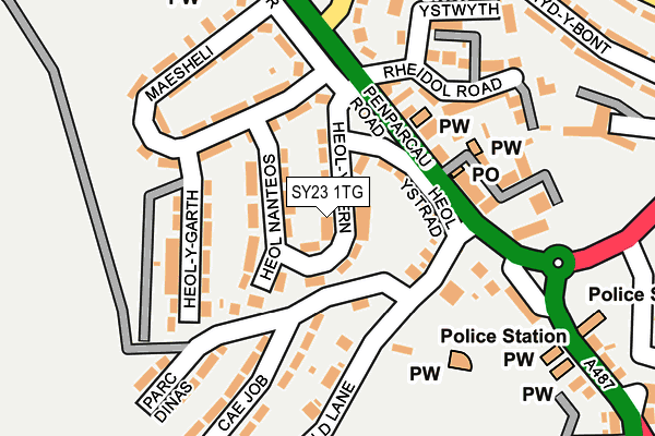 SY23 1TG map - OS OpenMap – Local (Ordnance Survey)