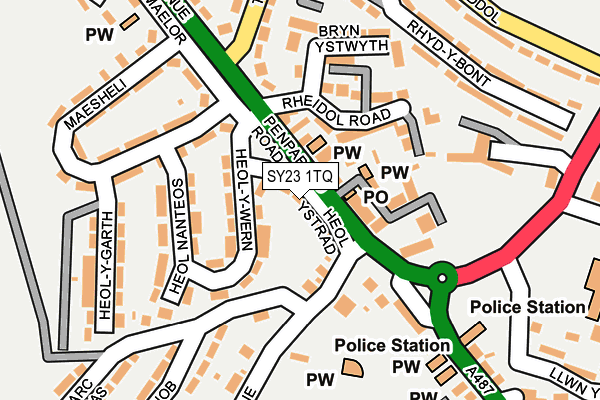 SY23 1TQ map - OS OpenMap – Local (Ordnance Survey)