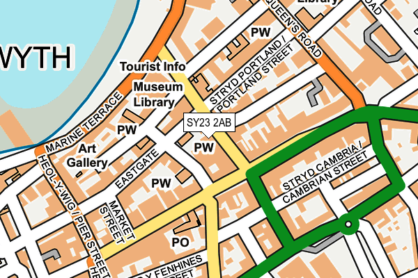 SY23 2AB map - OS OpenMap – Local (Ordnance Survey)