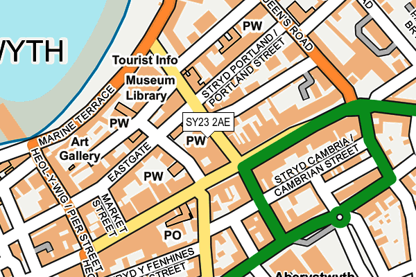 SY23 2AE map - OS OpenMap – Local (Ordnance Survey)