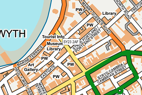 SY23 2AF map - OS OpenMap – Local (Ordnance Survey)