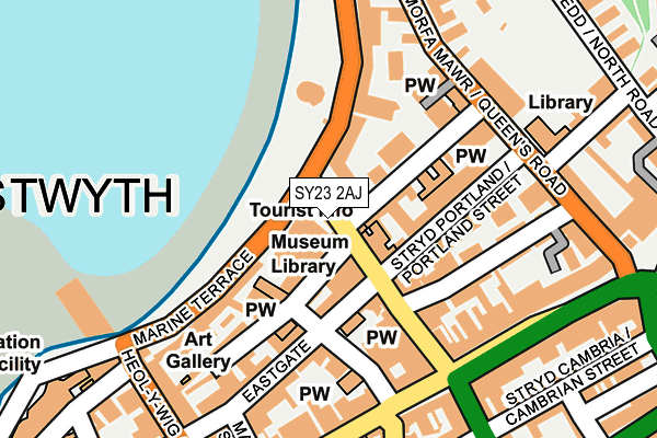 SY23 2AJ map - OS OpenMap – Local (Ordnance Survey)