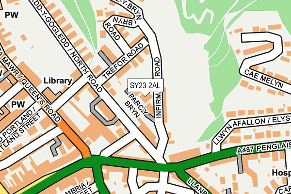 SY23 2AL map - OS OpenMap – Local (Ordnance Survey)