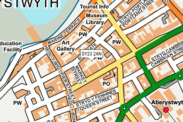 SY23 2AN map - OS OpenMap – Local (Ordnance Survey)