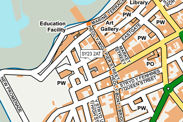 SY23 2AT map - OS OpenMap – Local (Ordnance Survey)