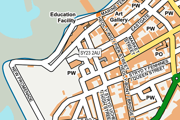 SY23 2AU map - OS OpenMap – Local (Ordnance Survey)