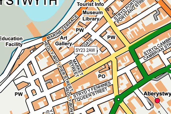 SY23 2AW map - OS OpenMap – Local (Ordnance Survey)