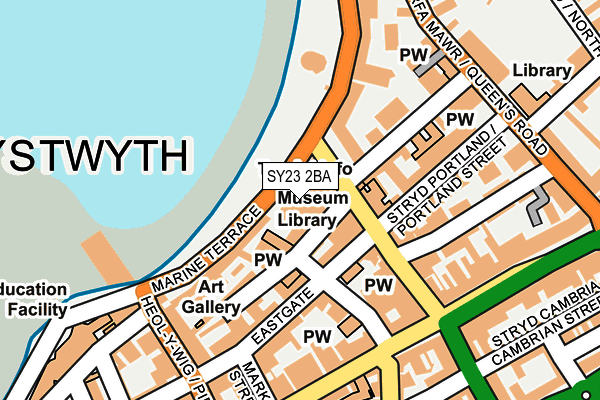 SY23 2BA map - OS OpenMap – Local (Ordnance Survey)