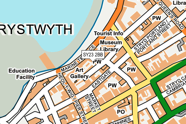 SY23 2BB map - OS OpenMap – Local (Ordnance Survey)