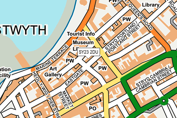 SY23 2DU map - OS OpenMap – Local (Ordnance Survey)