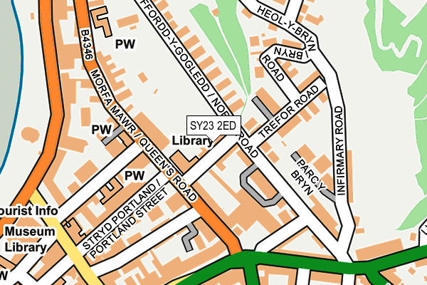 SY23 2ED map - OS OpenMap – Local (Ordnance Survey)