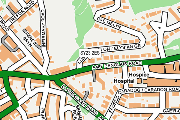 SY23 2ES map - OS OpenMap – Local (Ordnance Survey)