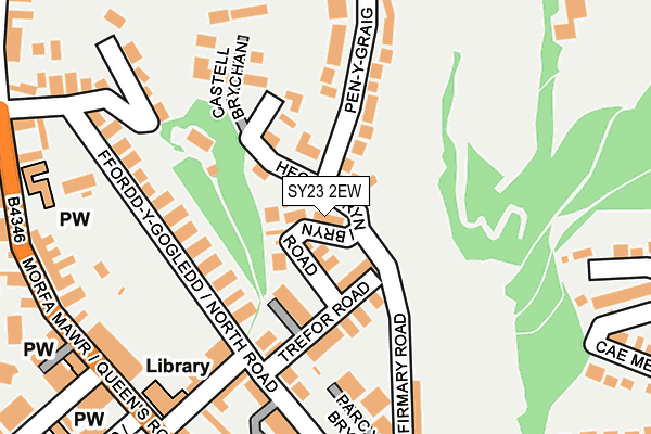 SY23 2EW map - OS OpenMap – Local (Ordnance Survey)