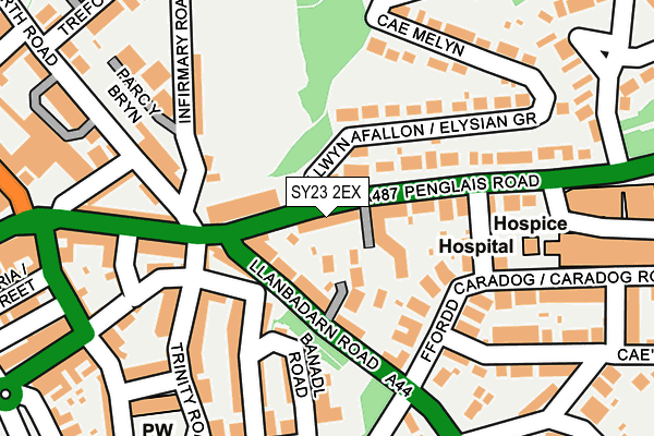 SY23 2EX map - OS OpenMap – Local (Ordnance Survey)
