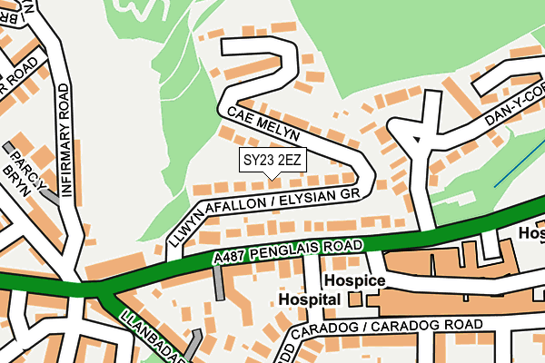 SY23 2EZ map - OS OpenMap – Local (Ordnance Survey)