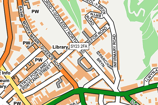 SY23 2FA map - OS OpenMap – Local (Ordnance Survey)