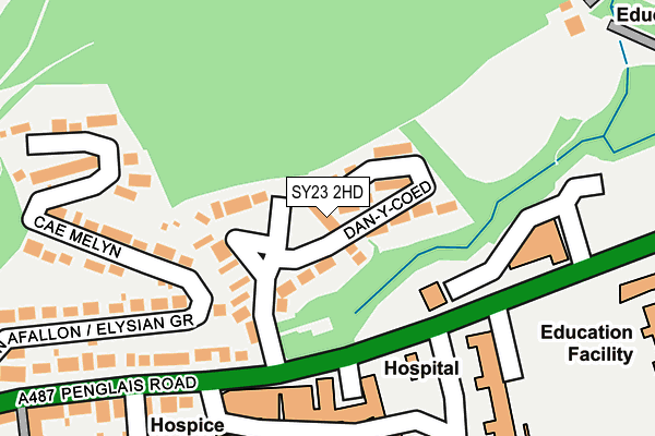 SY23 2HD map - OS OpenMap – Local (Ordnance Survey)