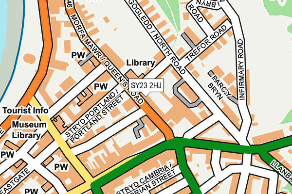 SY23 2HJ map - OS OpenMap – Local (Ordnance Survey)