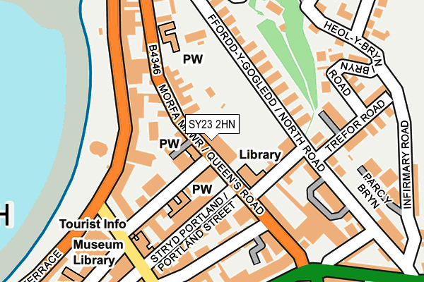 SY23 2HN map - OS OpenMap – Local (Ordnance Survey)