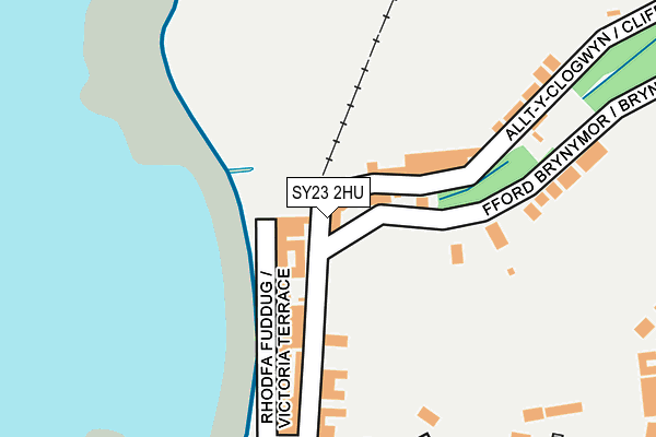 SY23 2HU map - OS OpenMap – Local (Ordnance Survey)