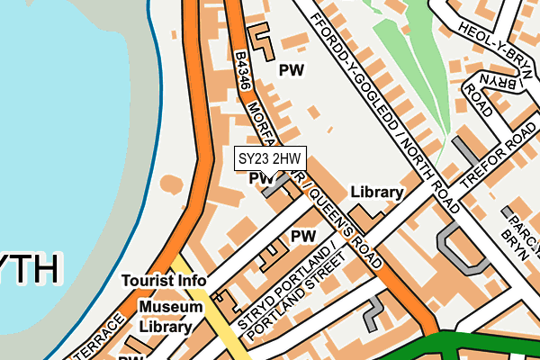 SY23 2HW map - OS OpenMap – Local (Ordnance Survey)