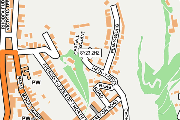 SY23 2HZ map - OS OpenMap – Local (Ordnance Survey)