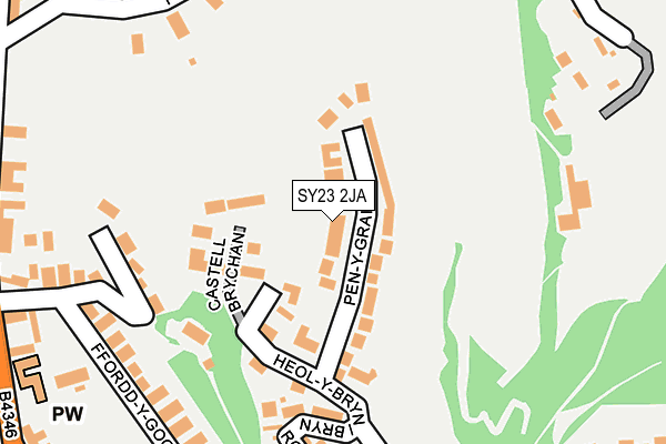 SY23 2JA map - OS OpenMap – Local (Ordnance Survey)