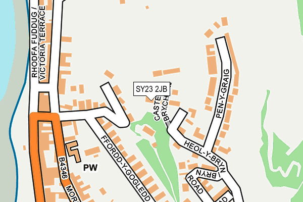 SY23 2JB map - OS OpenMap – Local (Ordnance Survey)