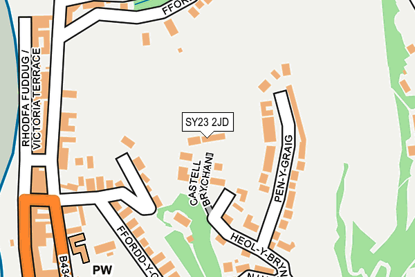 SY23 2JD map - OS OpenMap – Local (Ordnance Survey)