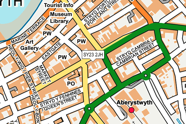 SY23 2JH map - OS OpenMap – Local (Ordnance Survey)