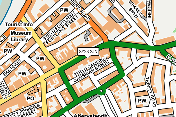 SY23 2JN map - OS OpenMap – Local (Ordnance Survey)